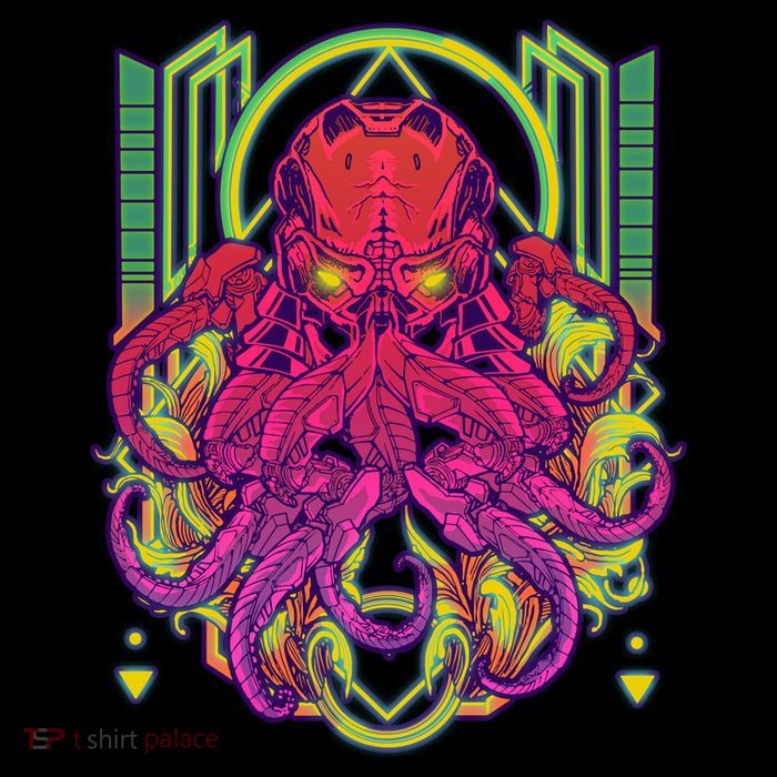 Cool Cybernetic Robot Octopus Squid City Backpack