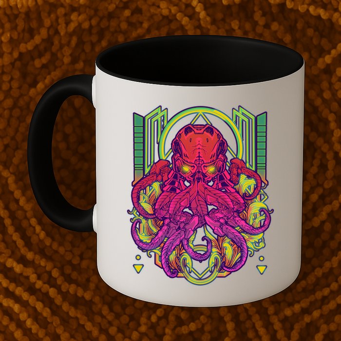 Cool Cybernetic Robot Octopus Squid Mug