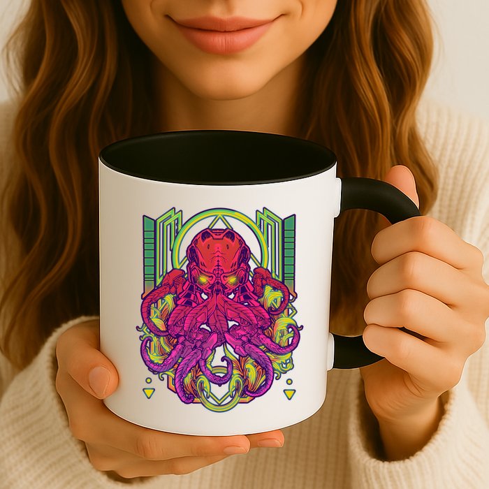 Cool Cybernetic Robot Octopus Squid Mug