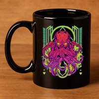 Cool Cybernetic Robot Octopus Squid 11oz C Handle Ceramic Mug