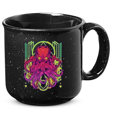 Cool Cybernetic Robot Octopus Squid 15oz Campfire Ceramic Mug
