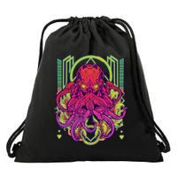 Cool Cybernetic Robot Octopus Squid Drawstring Bag