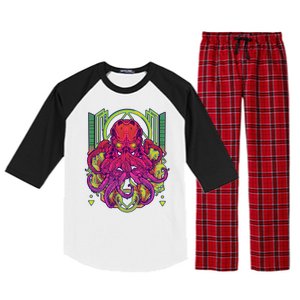 Cool Cybernetic Robot Octopus Squid Raglan Sleeve Pajama Set