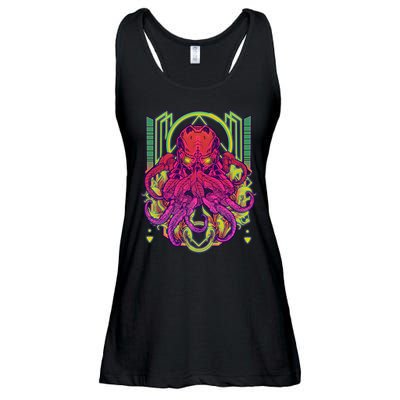 Cool Cybernetic Robot Octopus Squid Ladies Essential Flowy Tank