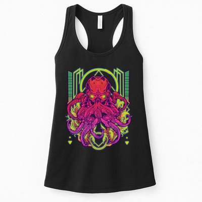 Cool Cybernetic Robot Octopus Squid Womens Tank Top
