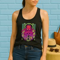 Cool Cybernetic Robot Octopus Squid Womens Tank Top