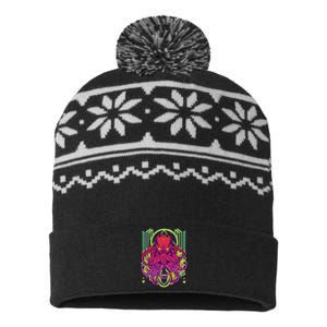 Cool Cybernetic Robot Octopus Squid USA-Made Snowflake Beanie