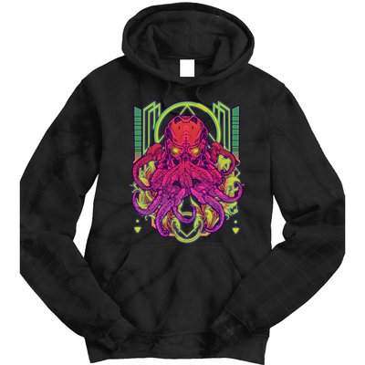 Cool Cybernetic Robot Octopus Squid Tie Dye Hoodie