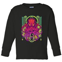 Cool Cybernetic Robot Octopus Squid Toddler Long Sleeve Shirt