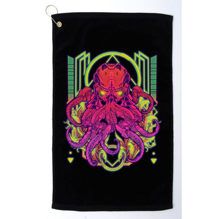 Cool Cybernetic Robot Octopus Squid Golf Towel