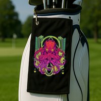 Cool Cybernetic Robot Octopus Squid Golf Towel