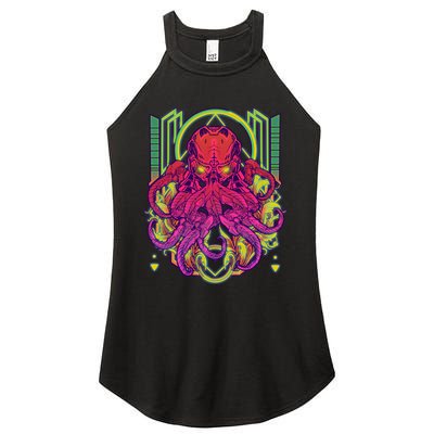 Cool Cybernetic Robot Octopus Squid Women's Perfect Tri Rocker Tank
