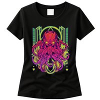 Cool Cybernetic Robot Octopus Squid Womens T-Shirt
