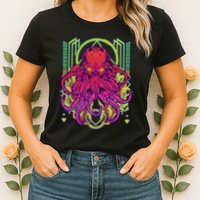 Cool Cybernetic Robot Octopus Squid Womens T-Shirt