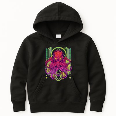 Cool Cybernetic Robot Octopus Squid Kids Hoodie