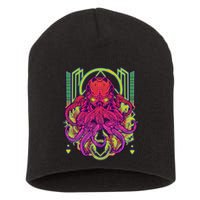 Cool Cybernetic Robot Octopus Squid Short Acrylic Beanie
