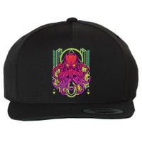 Cool Cybernetic Robot Octopus Squid Wool Snapback Cap