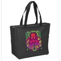 Cool Cybernetic Robot Octopus Squid Zip Tote Bag