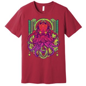 Cool Cybernetic Robot Octopus Squid Premium T-Shirt