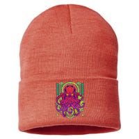 Cool Cybernetic Robot Octopus Squid Sustainable Knit Beanie