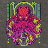 Cool Cybernetic Robot Octopus Squid Cotton Canvas Backpack