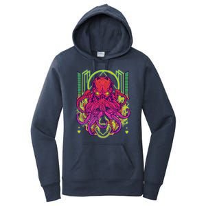 Cool Cybernetic Robot Octopus Squid Women's Pullover Hoodie