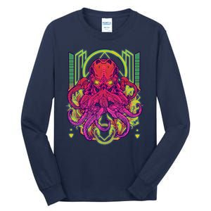 Cool Cybernetic Robot Octopus Squid Tall Long Sleeve T-Shirt