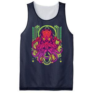 Cool Cybernetic Robot Octopus Squid Mesh Reversible Basketball Jersey Tank