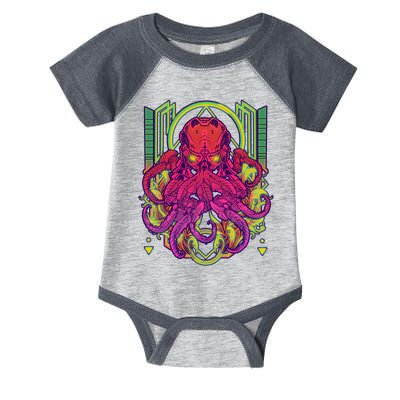 Cool Cybernetic Robot Octopus Squid Infant Baby Jersey Bodysuit