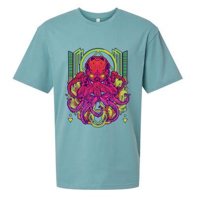 Cool Cybernetic Robot Octopus Squid Sueded Cloud Jersey T-Shirt