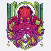 Cool Cybernetic Robot Octopus Squid Garment-Dyed Sweatshirt