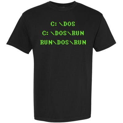 Cdos Cdosrun Rundosrun Funny Computer Dos Garment-Dyed Heavyweight T-Shirt