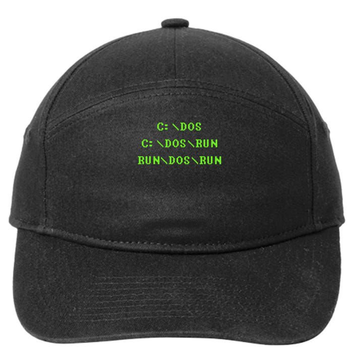 Cdos Cdosrun Rundosrun Funny Computer Dos 7-Panel Snapback Hat