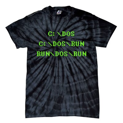 Cdos Cdosrun Rundosrun Funny Computer Dos Tie-Dye T-Shirt