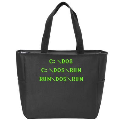 Cdos Cdosrun Rundosrun Funny Computer Dos Zip Tote Bag