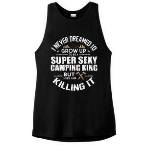 Camping Camper RV Camping Vacation Camping Dad Ladies PosiCharge Tri-Blend Wicking Tank