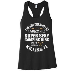 Camping Camper RV Camping Vacation Camping Dad Women's Racerback Tank