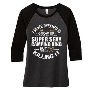 Camping Camper RV Camping Vacation Camping Dad Women's Tri-Blend 3/4-Sleeve Raglan Shirt