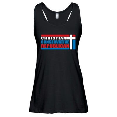 Christian Conservative Republican Cross Ladies Essential Flowy Tank