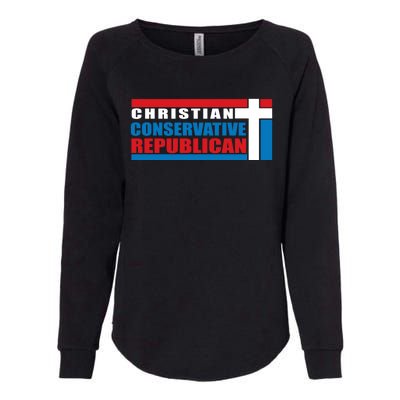 Christian Conservative Republican Cross Womens California Wash Sweatshirt