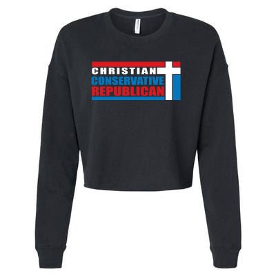 Christian Conservative Republican Cross Cropped Pullover Crew