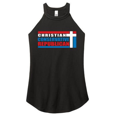 Christian Conservative Republican Cross Women's Perfect Tri Rocker Tank