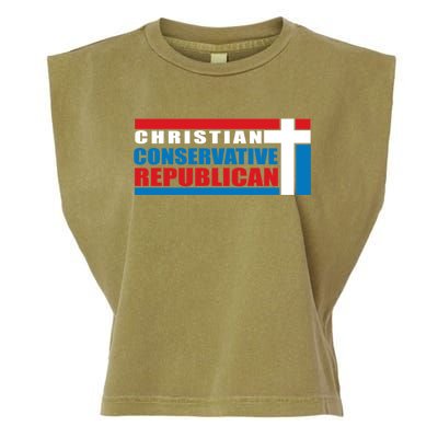 Christian Conservative Republican Cross Garment-Dyed Women's Muscle Tee