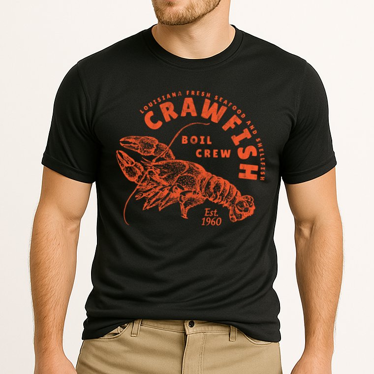 Crawfish Crew Retro Louisiana Cajun Seafood Gift Cooling Performance Crew T-Shirt