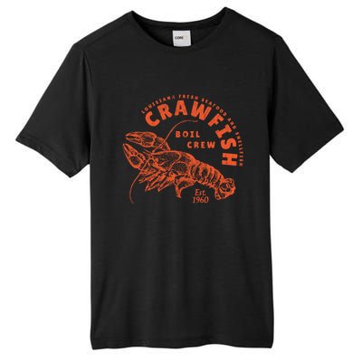 Crawfish Crew Retro Louisiana Cajun Seafood Gift Tall Fusion ChromaSoft Performance T-Shirt