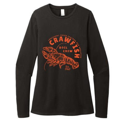 Crawfish Crew Retro Louisiana Cajun Seafood Gift Womens CVC Long Sleeve Shirt