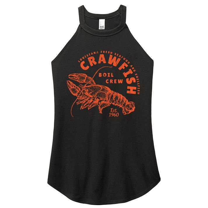 Crawfish Crew Retro Louisiana Cajun Seafood Gift Women's Perfect Tri Rocker Tank