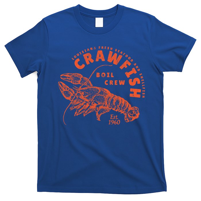 Crawfish Crew Retro Louisiana Cajun Seafood Gift T-Shirt