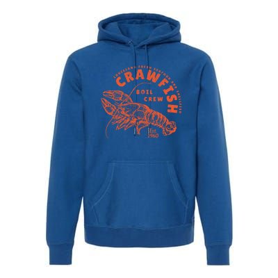 Crawfish Crew Retro Louisiana Cajun Seafood Gift Premium Hoodie