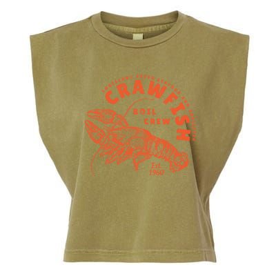 Crawfish Crew Retro Louisiana Cajun Seafood Gift Garment-Dyed Women's Muscle Tee